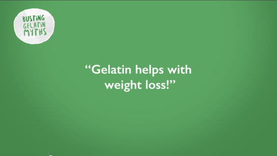 Gelatin helps with weight loss