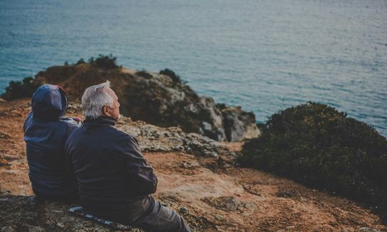 older people hiking