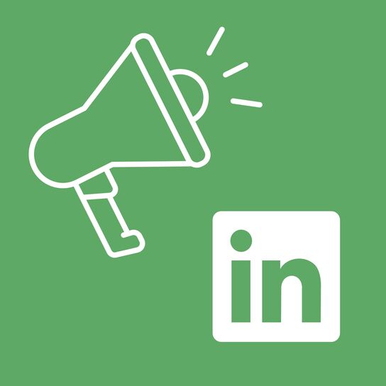 LinkedIn teaser and green background